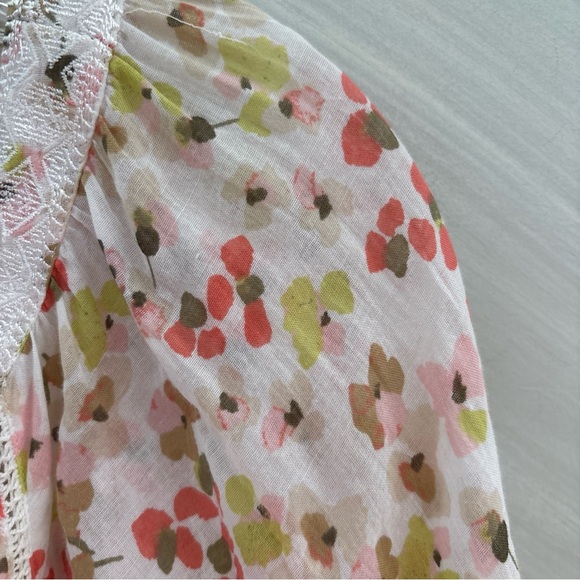 J. Jill Floral Peasant Blouse in Pink, Olive & Coral - Picture 7 of 14